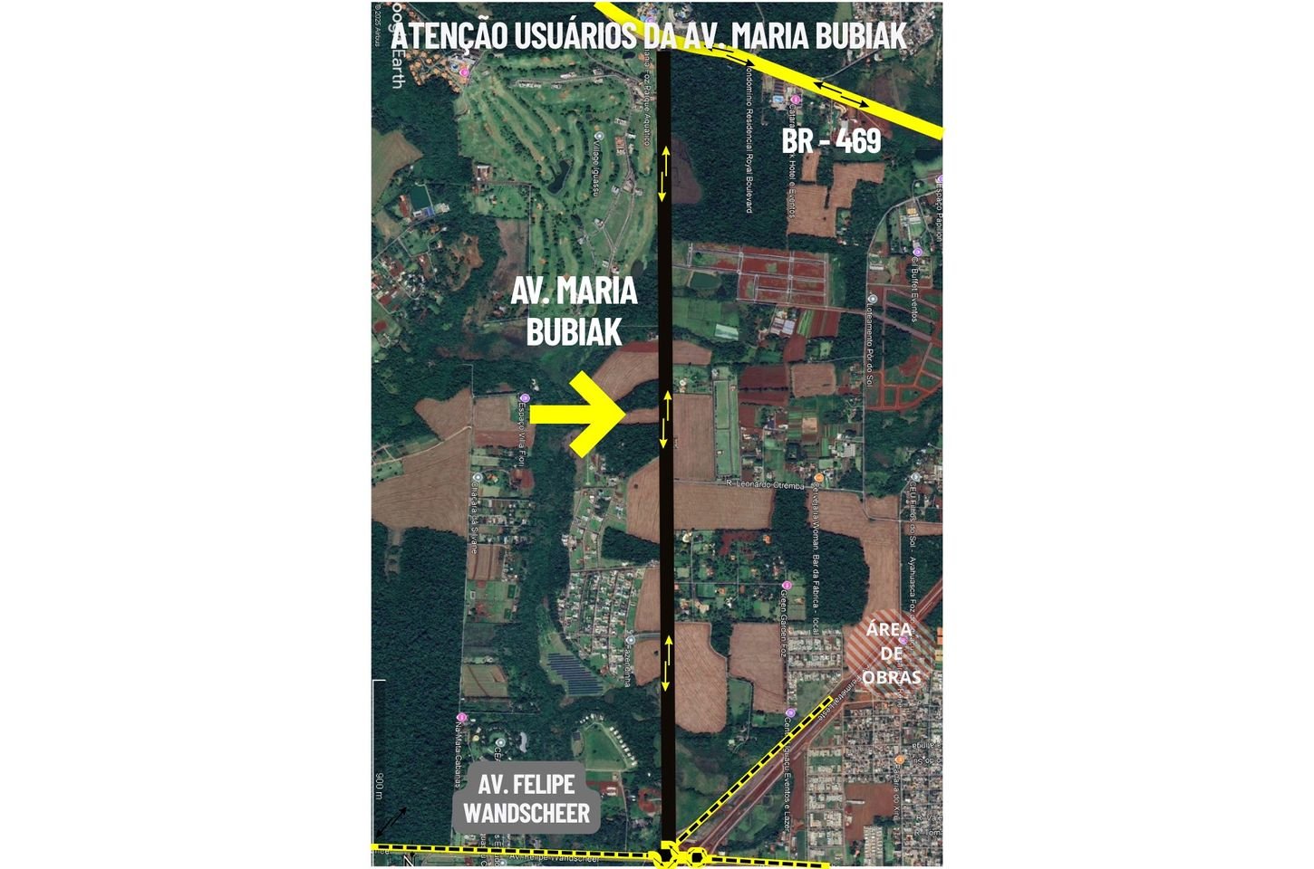 Acesso da avenida Maria Bubiak à BR-469 em Foz do Iguaçu é liberado