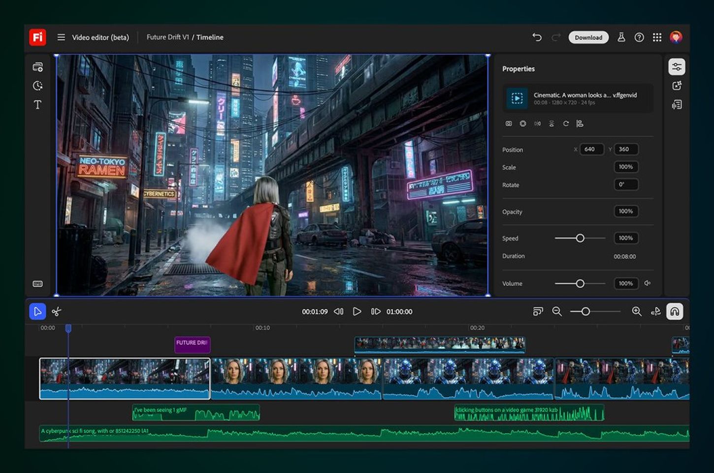 Adobe Firefly ganha editor de vídeo com IA e modelos de terceiros