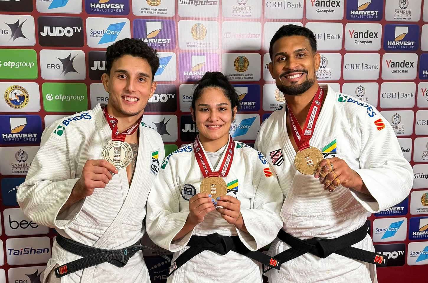 Brasil encerra Grand Slam de Astana com sete medalhas no judô