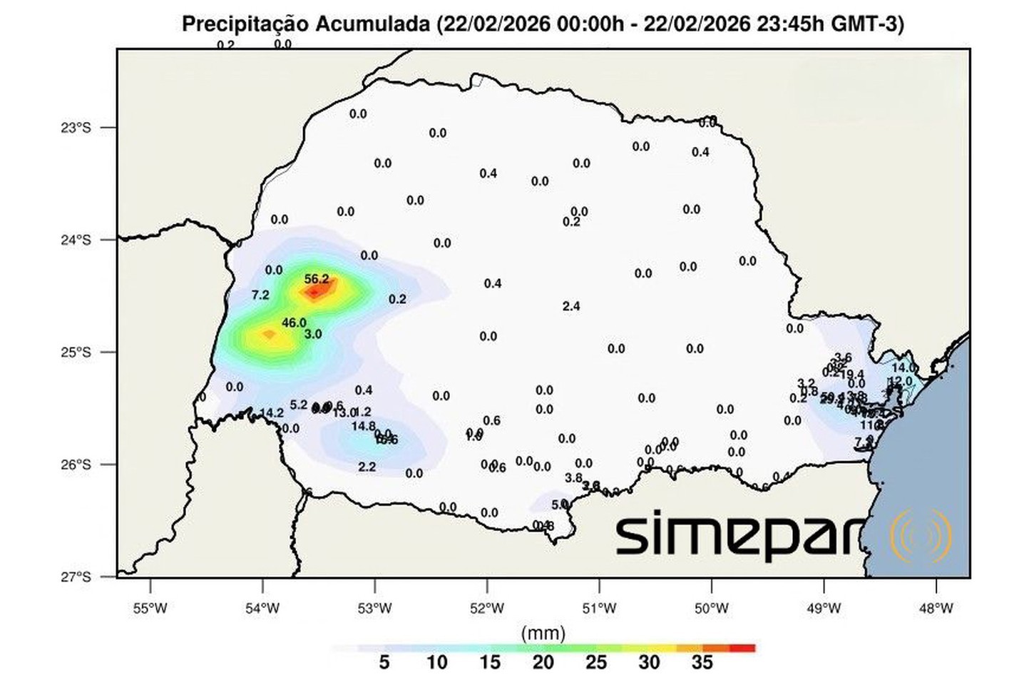 Chuvas intensas superam média histórica em fevereiro no Paraná