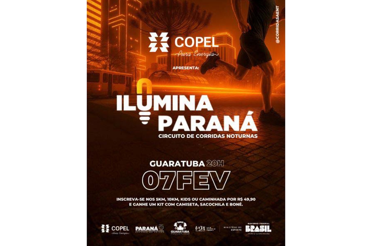 Circuito noturno de corridas celebra iluminação pública em LED no Paraná