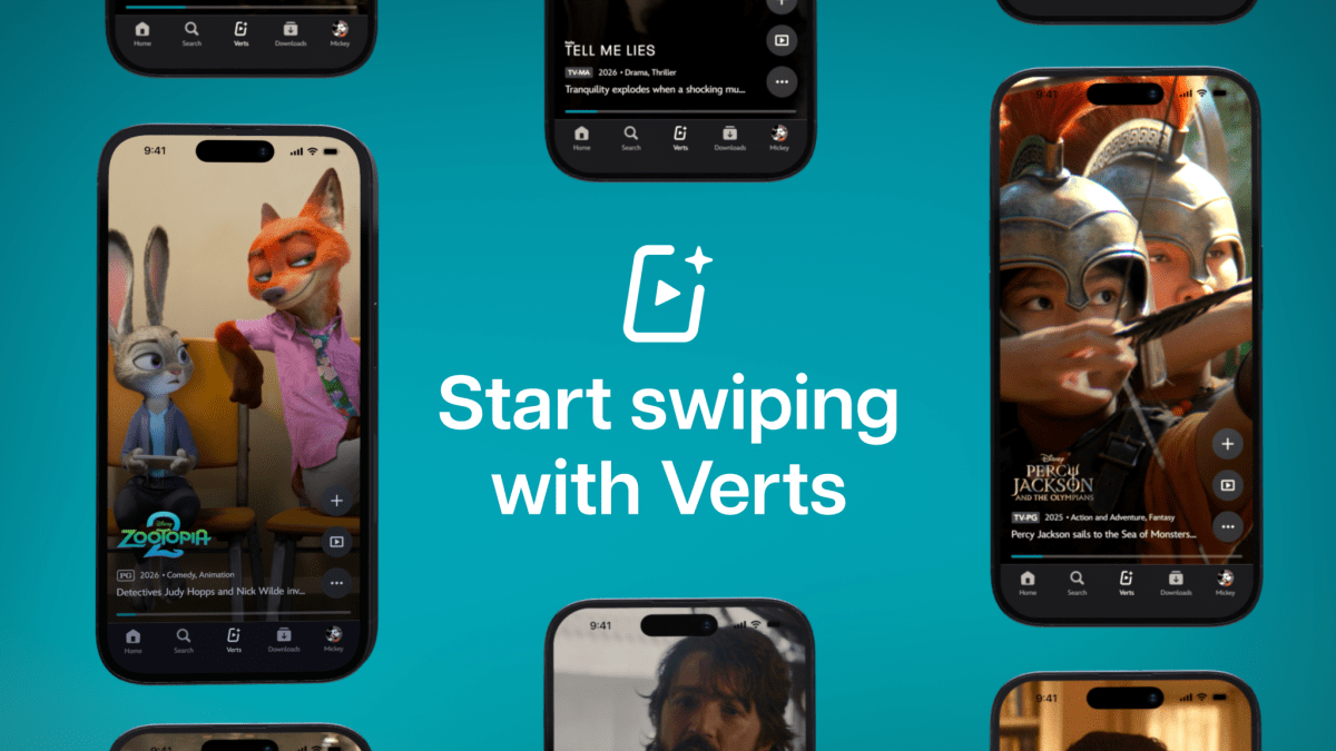 Disney+ lança Verts, seu feed de vídeos curtos estilo TikTok