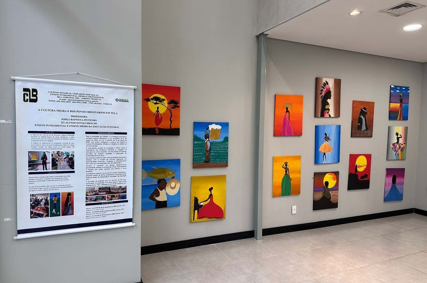 Exposição "Raízes que Florescem" valoriza culturas africanas e indígenas em Umuarama