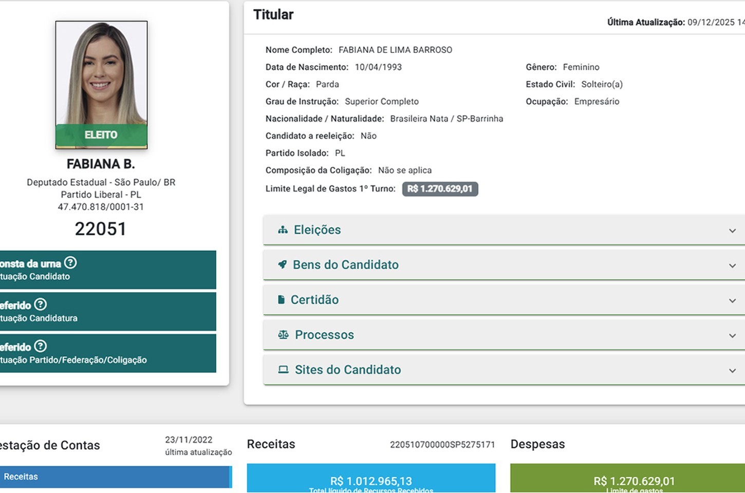 Fabiana Bolsonaro se declarou parda em 2022, mas diz ser branca em polêmica