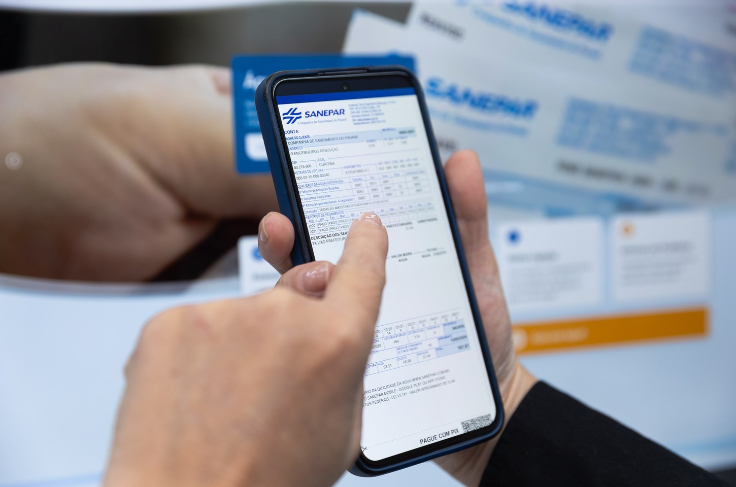 Fatura digital da Sanepar poupa 2,14 milhões de folhas de papel em quatro anos