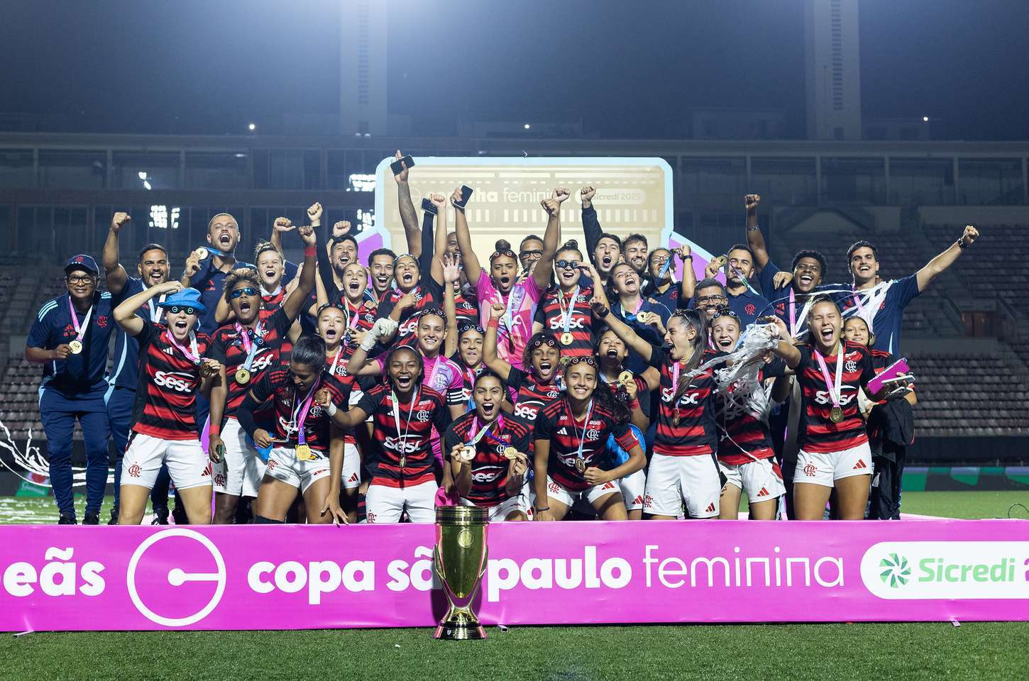 Flamengo conquista bicampeonato da Copinha Feminina com goleada histórica