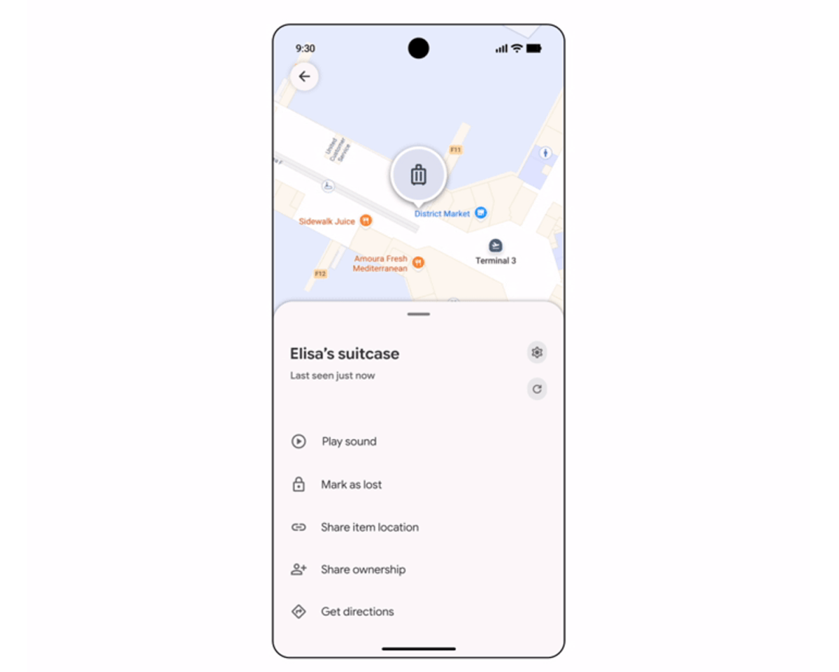 Google lança rastreamento de bagagem via Find Hub e novas funções para Android