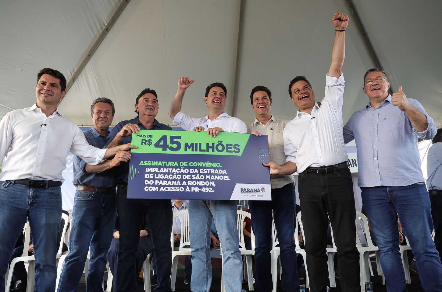 Governo do Paraná anuncia mais de R$ 75 milhões em investimentos para Rondon e região