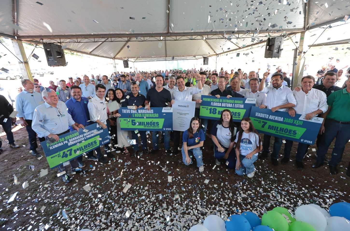 Governo inaugura viaduto e anuncia R$ 72 milhões em investimentos para Iporã