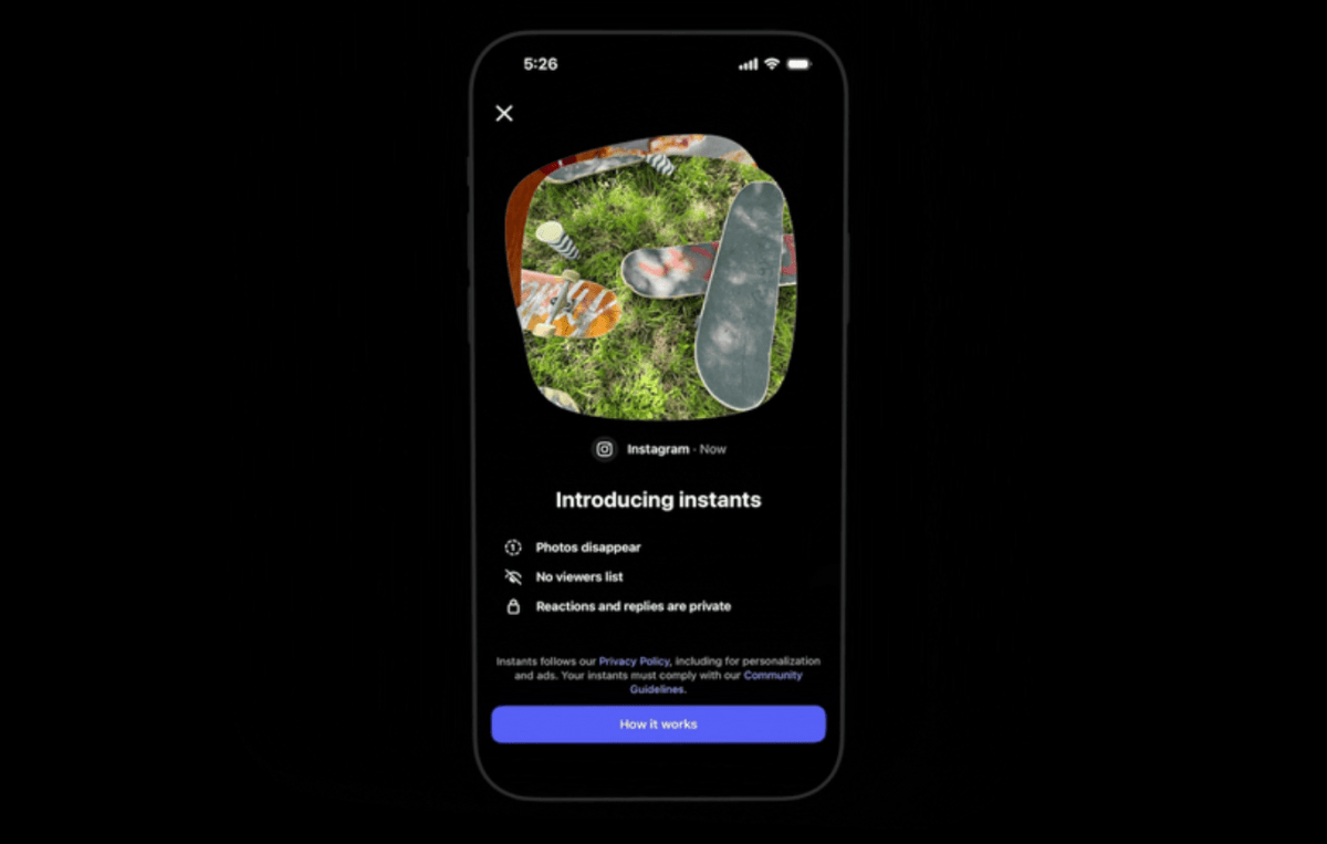 Instagram lança 'Instants' globalmente: fotos autênticas e efêmeras