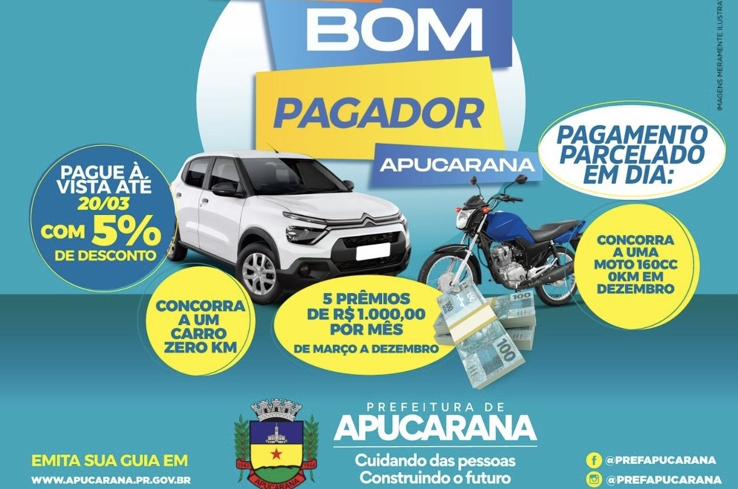 IPTU 2026 de Apucarana tem prazo prorrogado até 20 de março