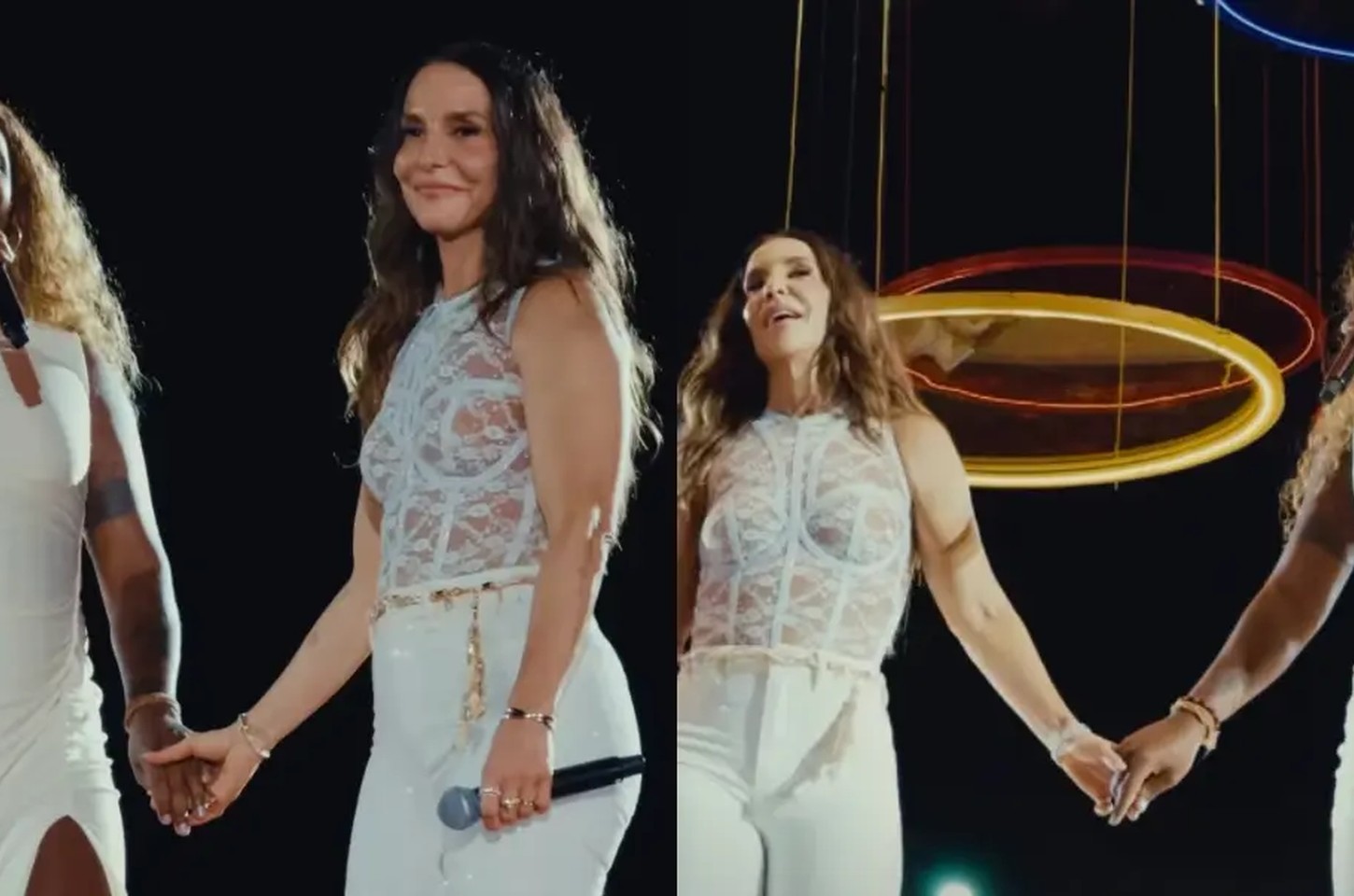 Liniker surpreende ao buscar Ivete Sangalo de carro e cantar no show 'Clareou'