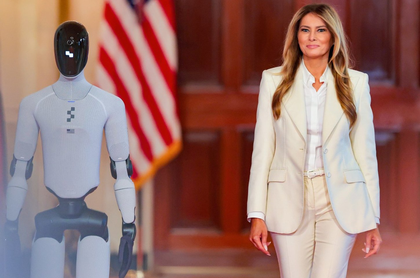 Melania Trump apresenta robô humanoide em cúpula sobre educação e IA