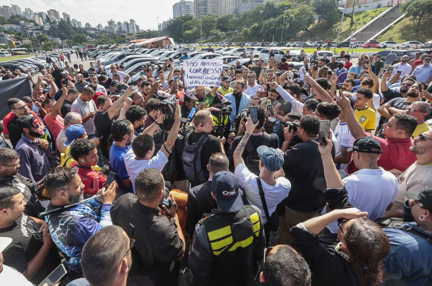Motoristas de aplicativo protestam em São Paulo contra projeto de lei