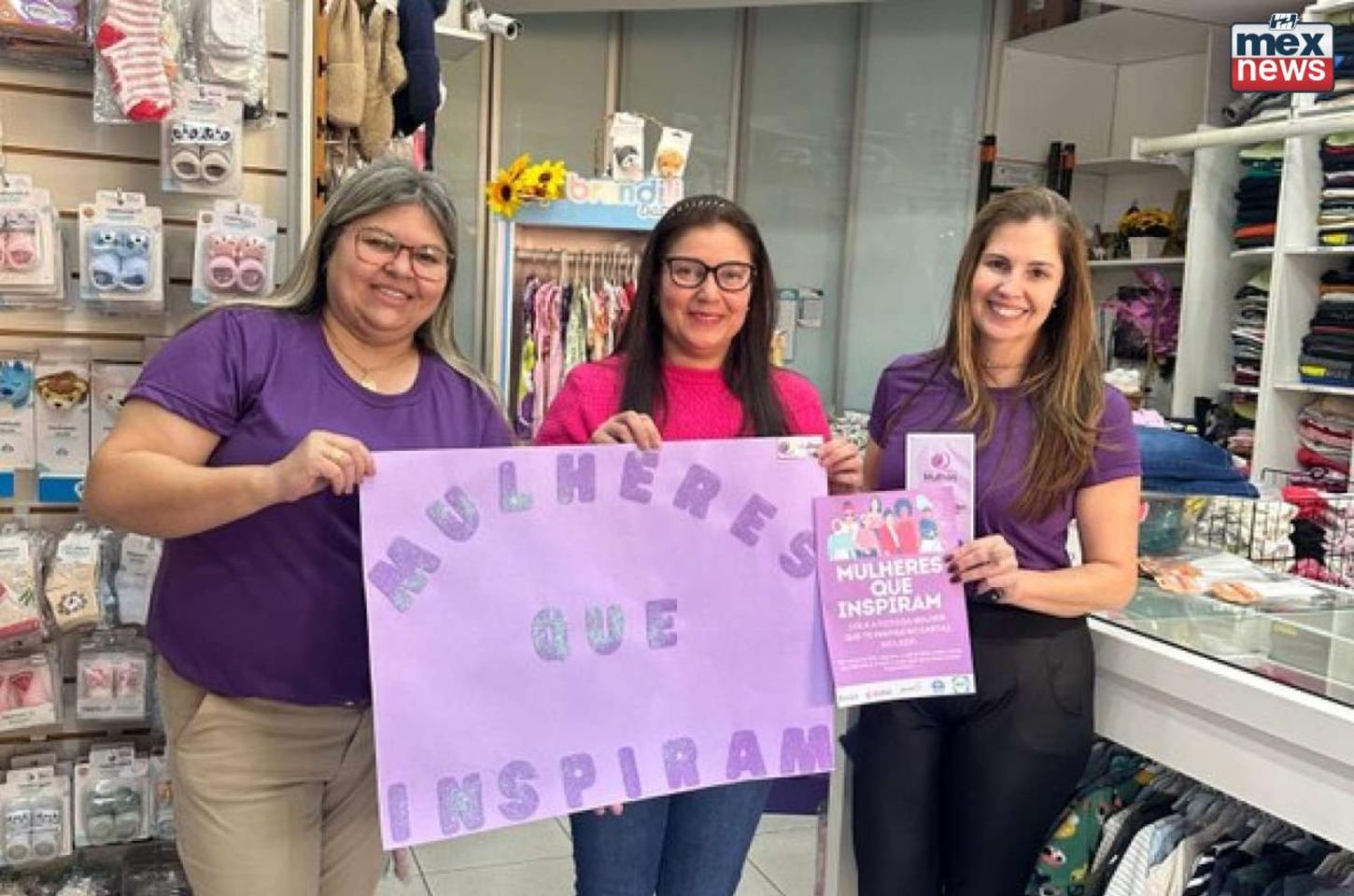 'Mulheres que Inspiram' colore vitrines de Apucarana
