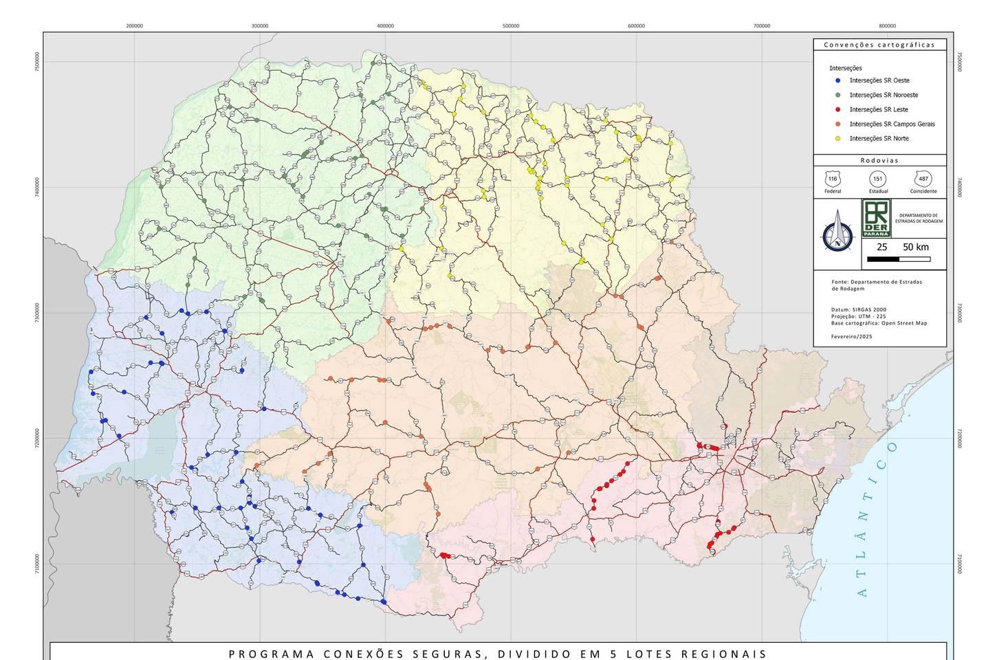 Paraná investe R$ 10,6 milhões para avaliar segurança em 201 interseções rodoviárias