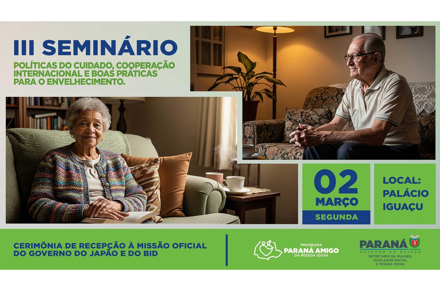 Paraná promove seminário internacional sobre envelhecimento e cuidado
