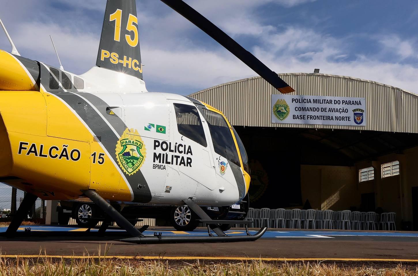 Pmpr inaugura em Umuarama base aérea para reforçar segurança na fronteira