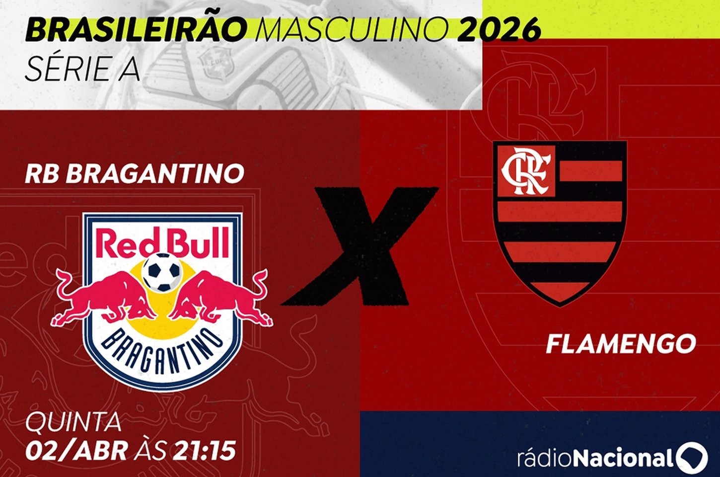 Rádio Nacional transmite Bragantino x Flamengo pelo Brasileirão