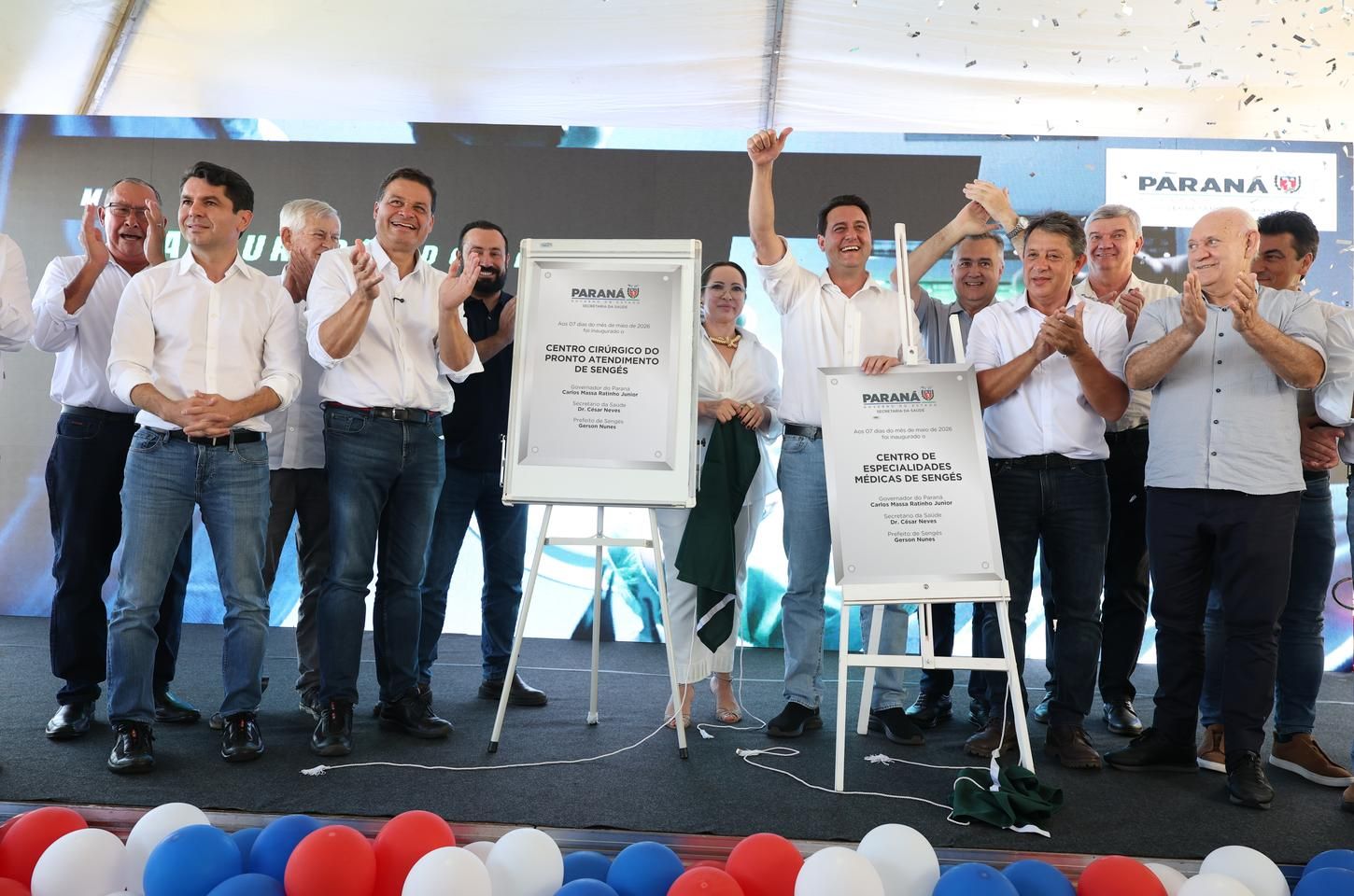 Ratinho Junior inaugura centro médico e autoriza maternidade em Sengés