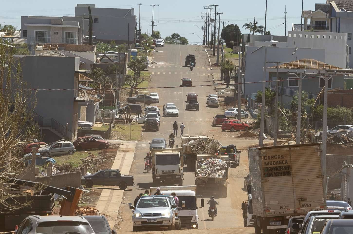 Rio Bonito do Iguaçu define pontos para descarte de entulhos do tornado