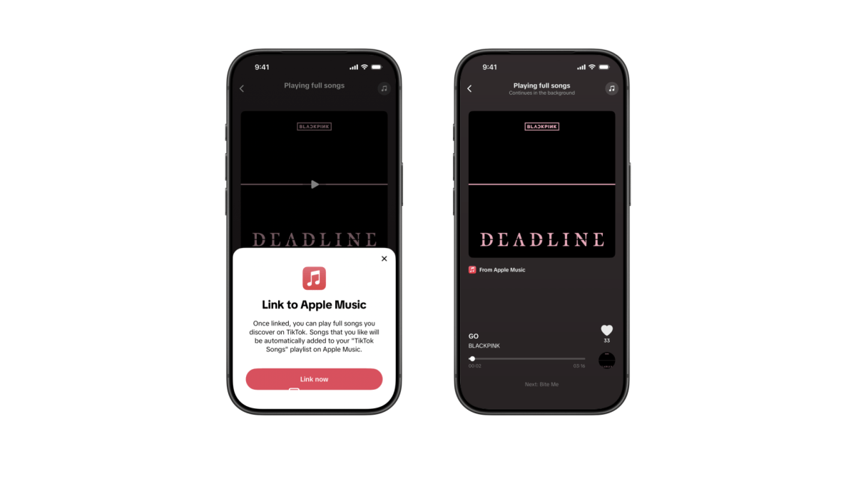 TikTok e Apple Music se unem para reprodução de músicas completas