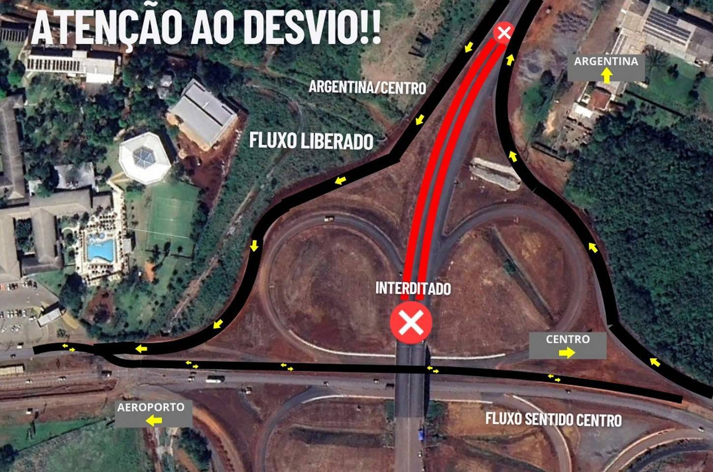 Trânsito na Avenida das Cataratas tem alteração a partir desta terça-feira