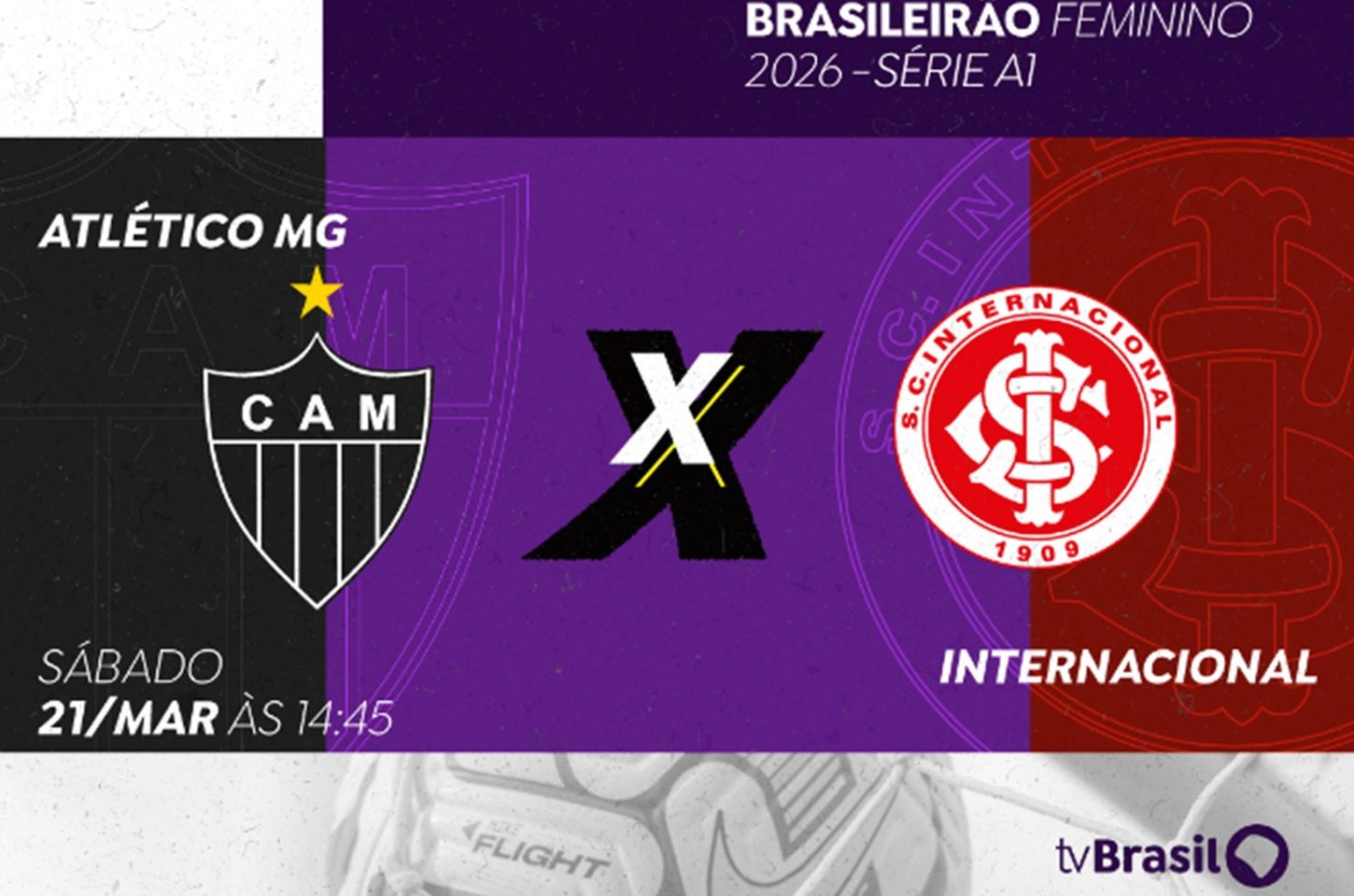 TV Brasil exibe Atlético-MG x Internacional no Brasileirão Feminino 2026