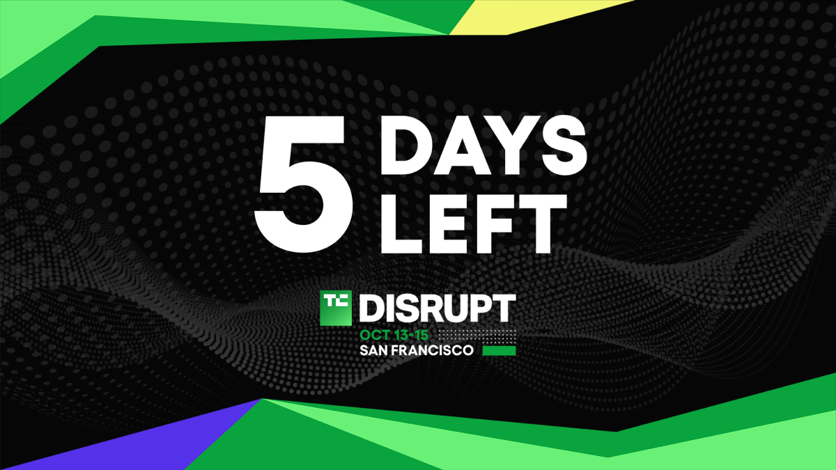 Últimos 5 dias para economizar até US$ 680 no TechCrunch Disrupt 2026