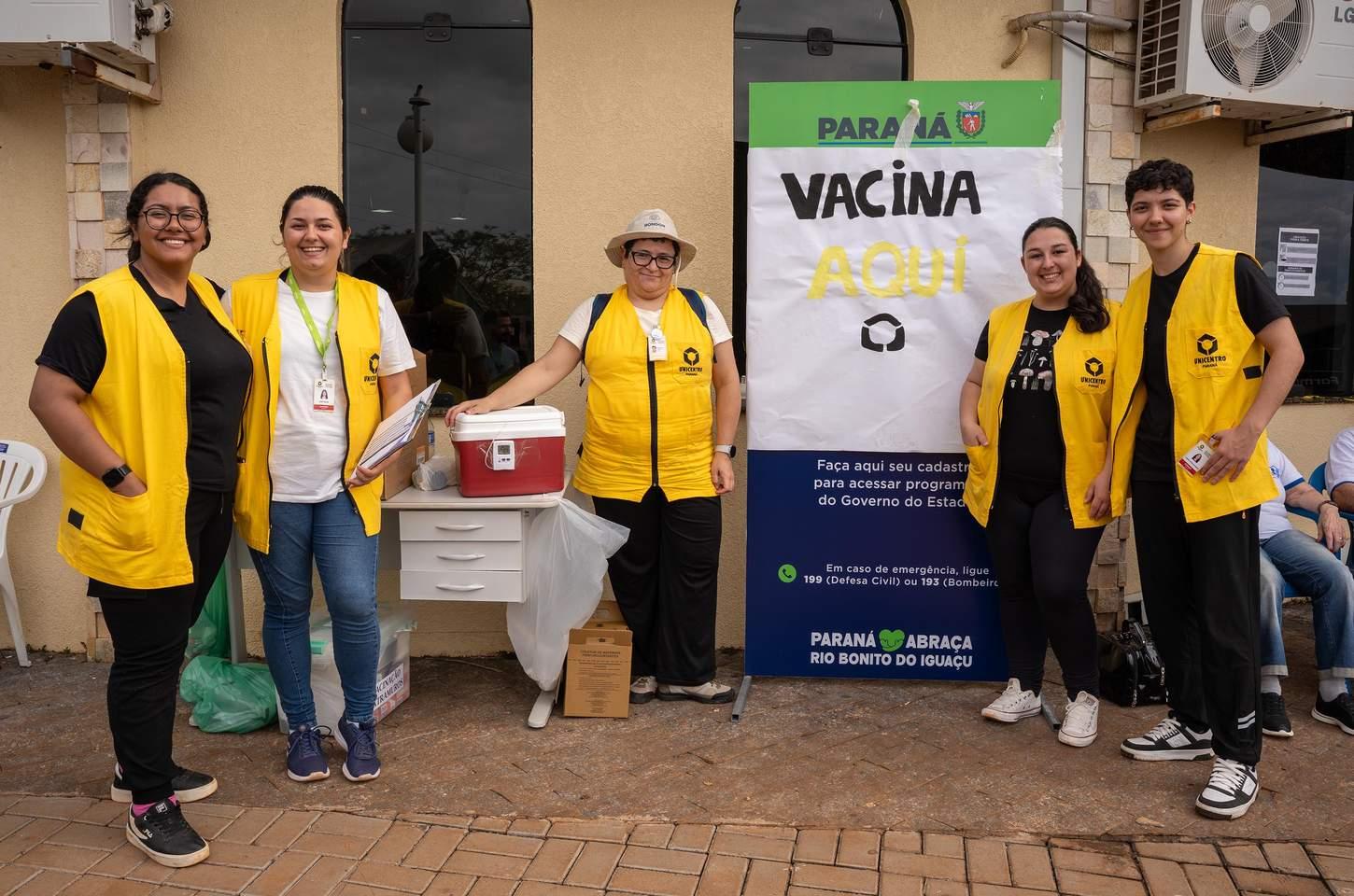 Unicentro leva vacinação a Rio Bonito do Iguaçu após tornado