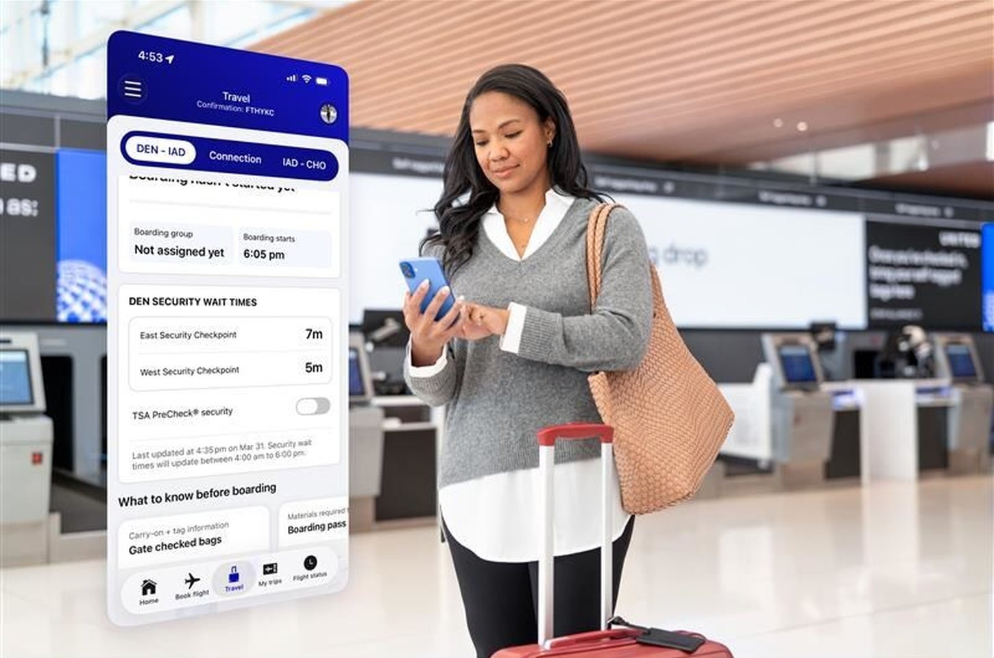 United lança app com tempos de segurança e navegação interna